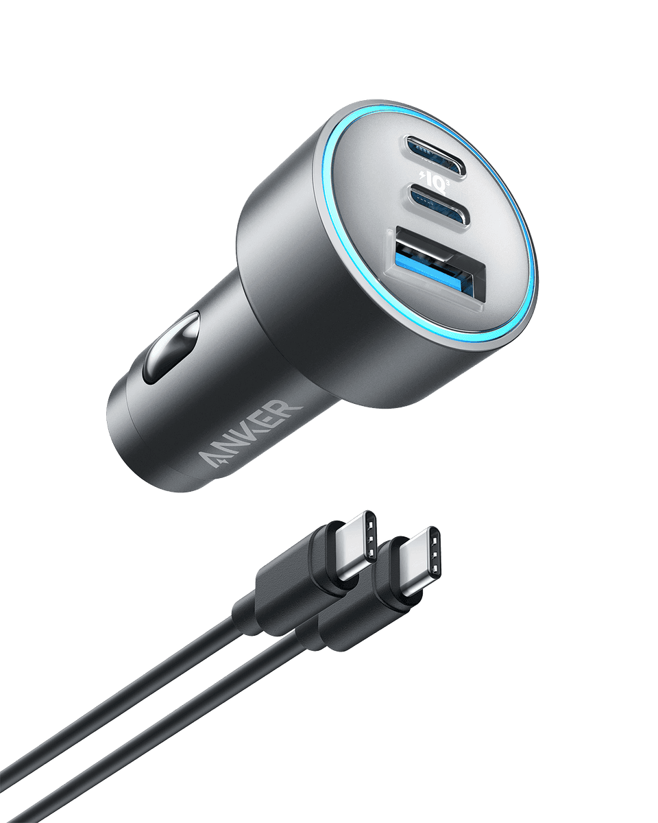 Anker 535 Автомобільна зарядка 67W (2×USB-C PD + USB-A)