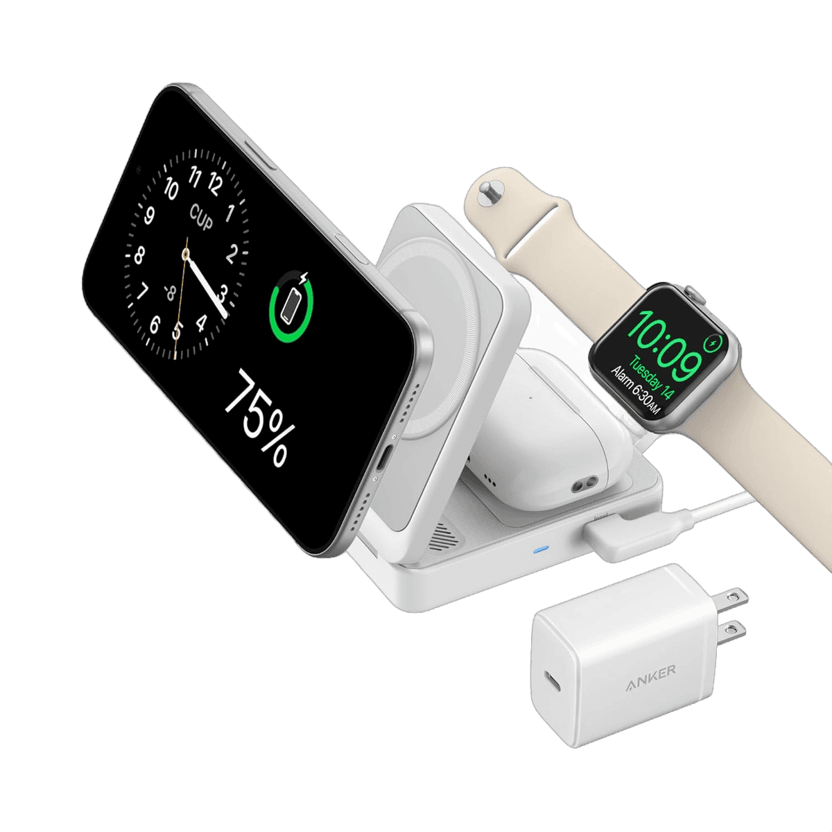 Anker MagGo 3-in-1 Foldable Charging Station Qi2 15W (A2557)