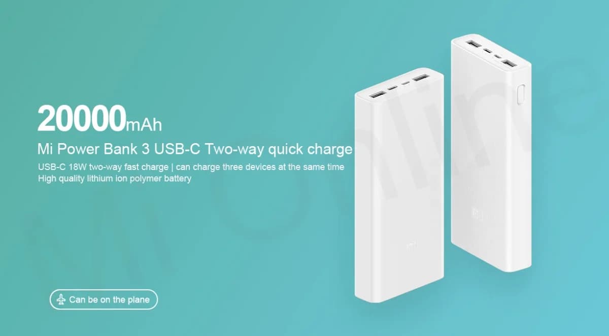 Xiaomi Mi Power Bank 3 20000 мА·год 18W (PB2050ZM)